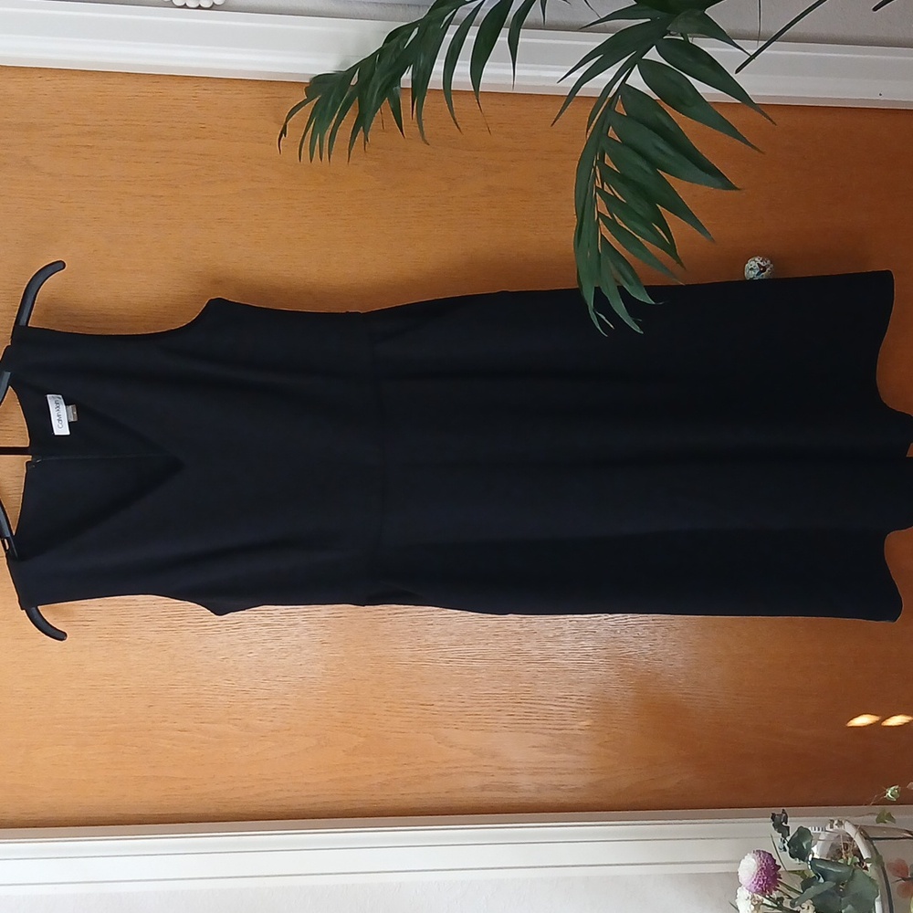 Calvin Klein Black Jumpsuit Wide-Leg Sleeveless